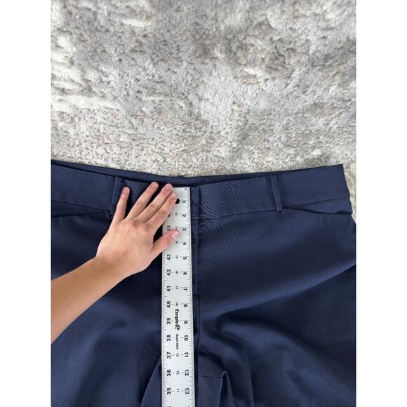 LOFT Womens Plus Size 22 Marisa Skinny Flat Front Button Zip Navy Pocket Pants - Picture 6 of 13